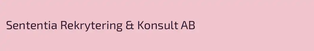 Sententia Rekrytering & Konsult AB